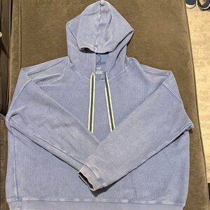Aerie Blue Textured Hoodie